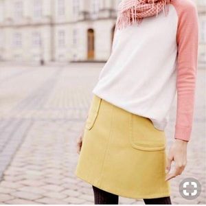 Boden | Julia Patch Pocket Wool Skirt Tan